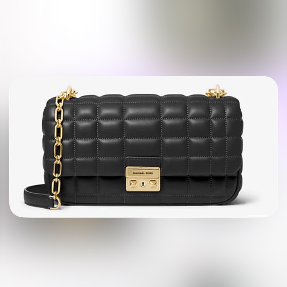 Michael Kors Black Quilted Crossbody Bag
